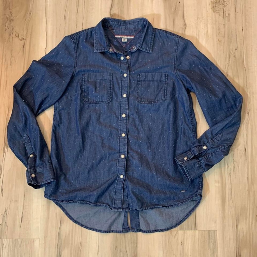 Tommy denim button up shirt‎